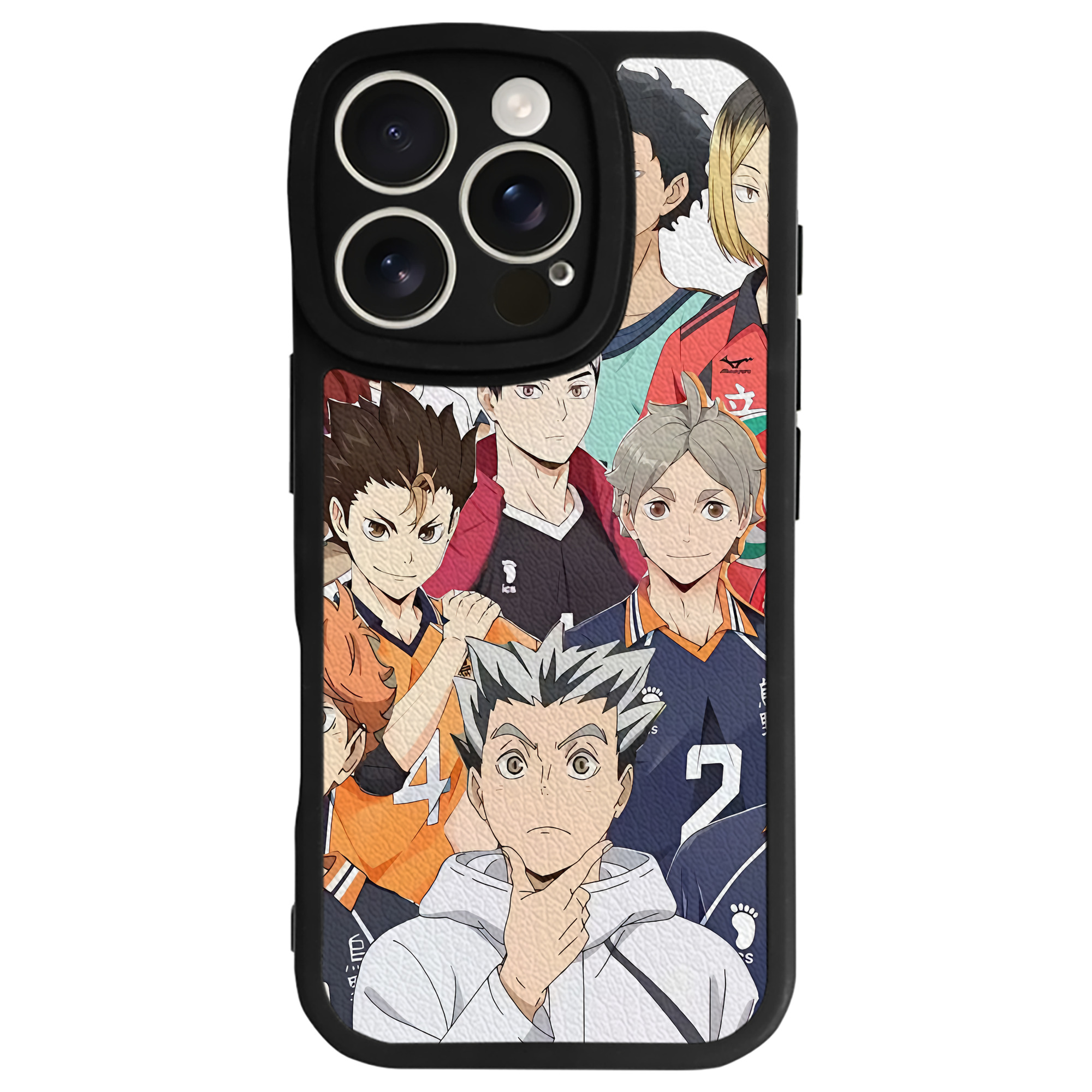 （画像用） ハイキュー!! Haikyu!! 【iPhone 16シリーズ対応】シリコンスマホケース（レザー調） 材質：シリコン
